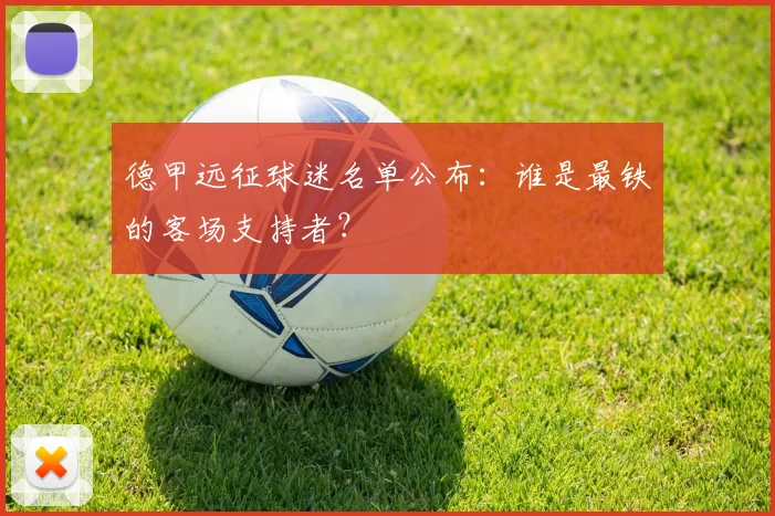 德甲远征球迷名单公布：谁是最铁的客场支持者？